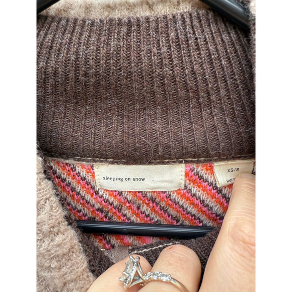 Anthropologie Sleeping On Snow Fairbanks Wool Blend Half Zip XS S - Picture 7 of 10
